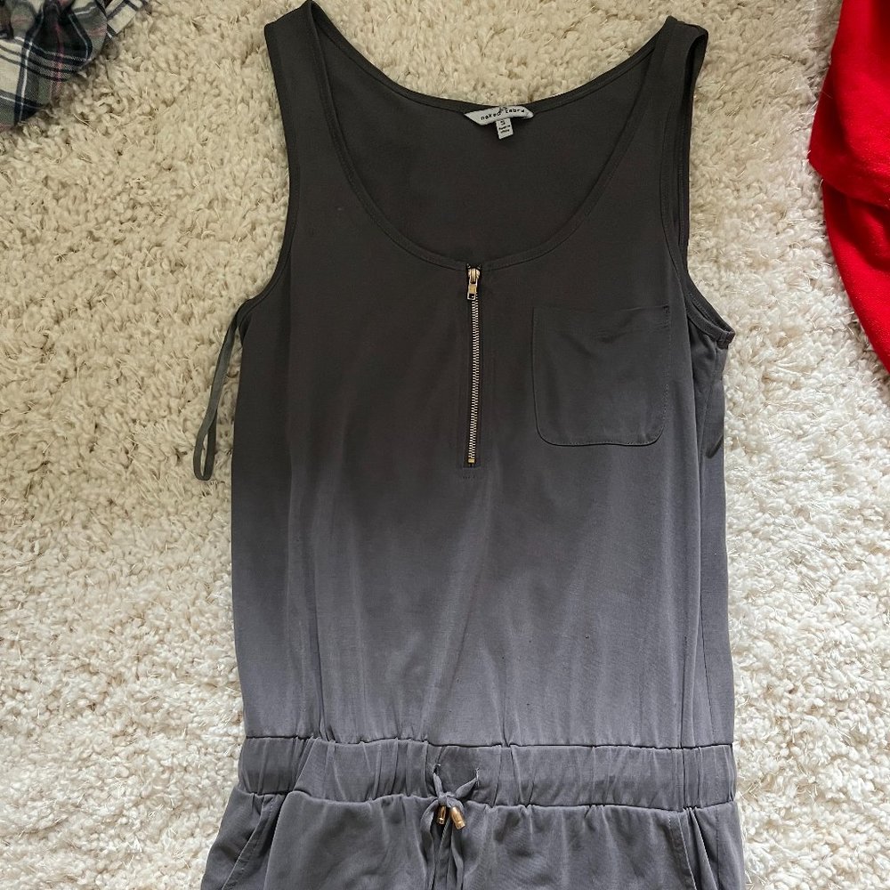 womens grey romper